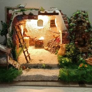 Portal Navideño con Fuente, Gallinero y Fogón de Leña